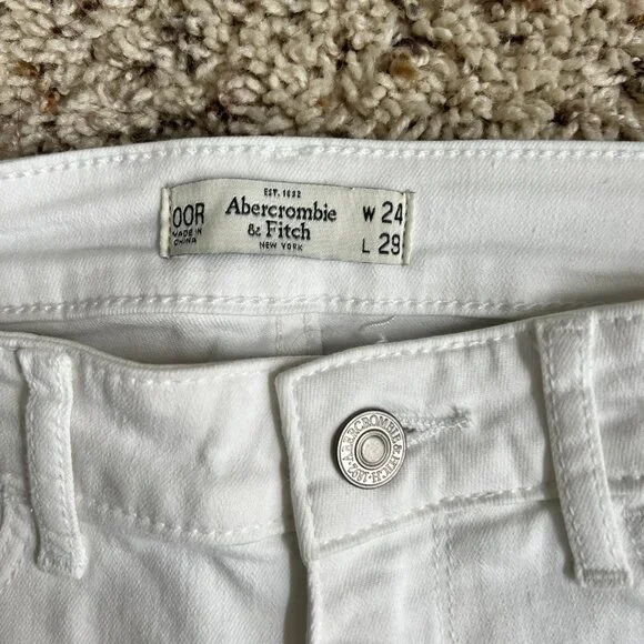 Abercrombie & Fitch stretch skinny jean white 00 - Picture 2 of 4